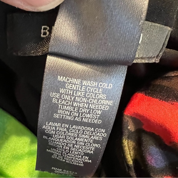 Bisou Michele Bohbot Abstract Multi artsy color dress spaghetti straps 10 - Picture 10 of 15